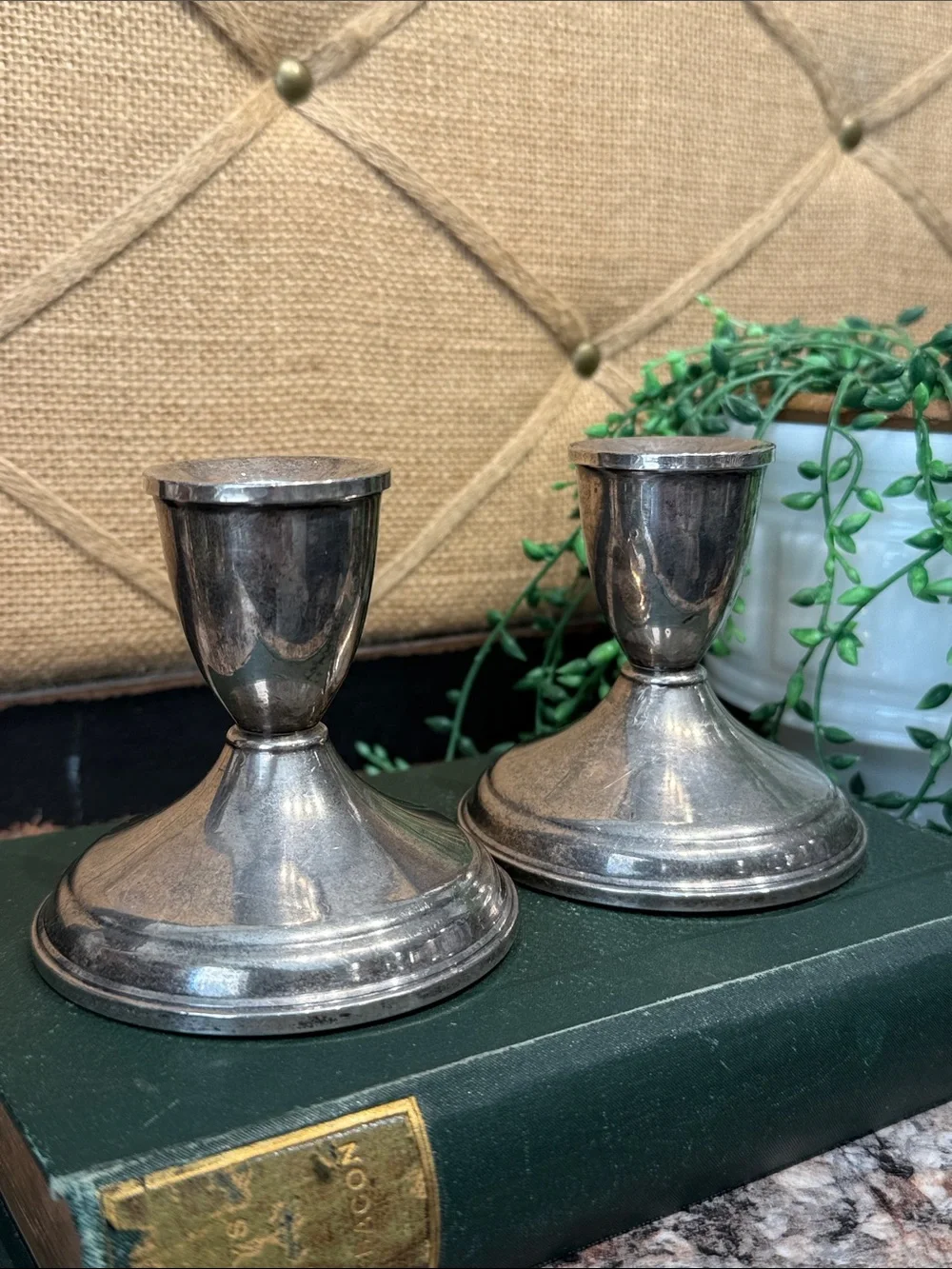 Sterling Weighted Candlestick Pair - Home Accents